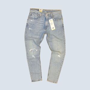 NWT Levi’s 512 Slim Taper Jeans W32 Light Wash Distressed Flex Denim